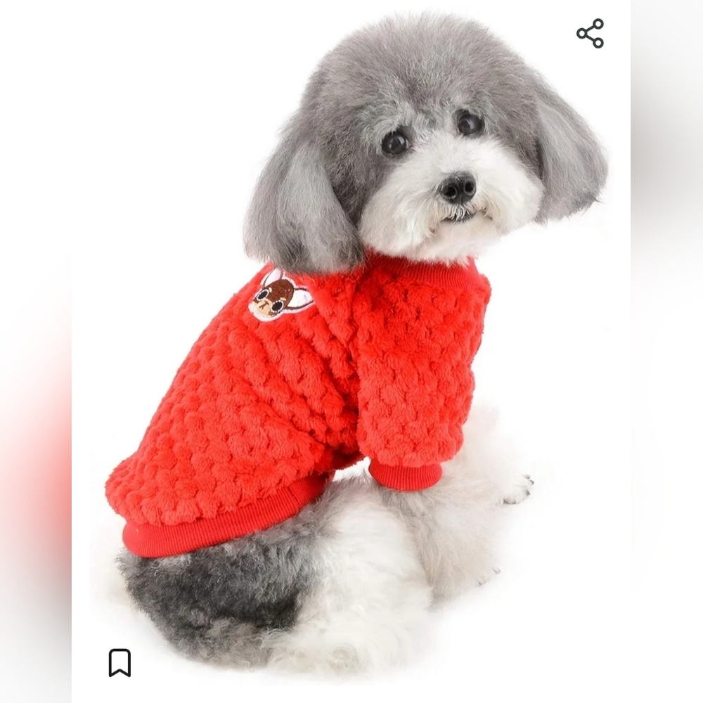 ZUNEA Small Dog Sweater Coat Puppy Winter Warm Fleece Pullover Jacket for Dogs